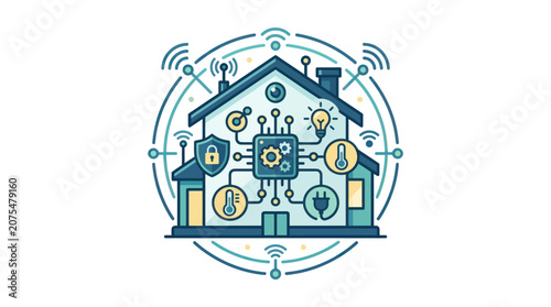 Smart Home Automation System Control Panel.