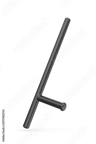 Obraz na plátně Police side-handle baton on white background