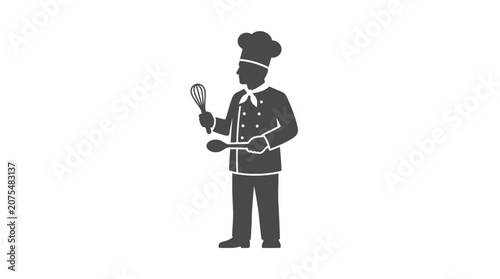 Fotografie Man in uniform holding magnifying glass.