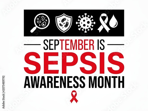 September is sepsis awareness month graphic design