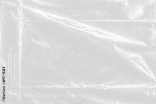 Tableau sur toile Transparent png of realistic wrinkled crumpled plastic polyethylene film texture