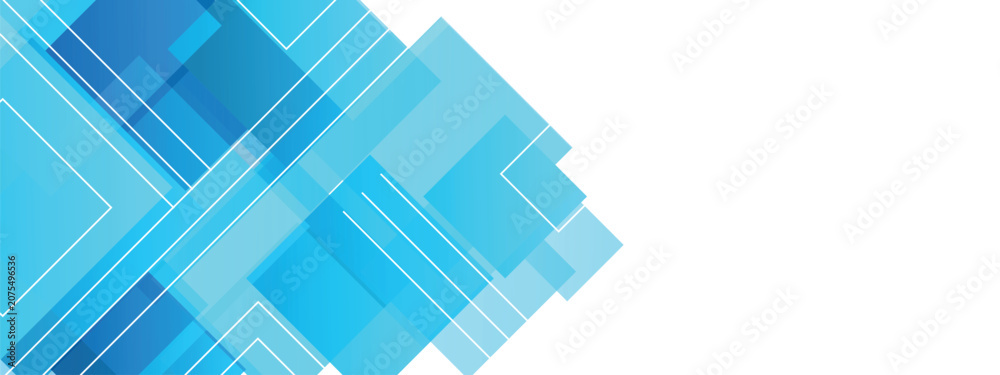 Fototapeta premium Abstract Technology Banner Template, Vector Geometric Corporate Backdrop with Dynamic Lines Layout