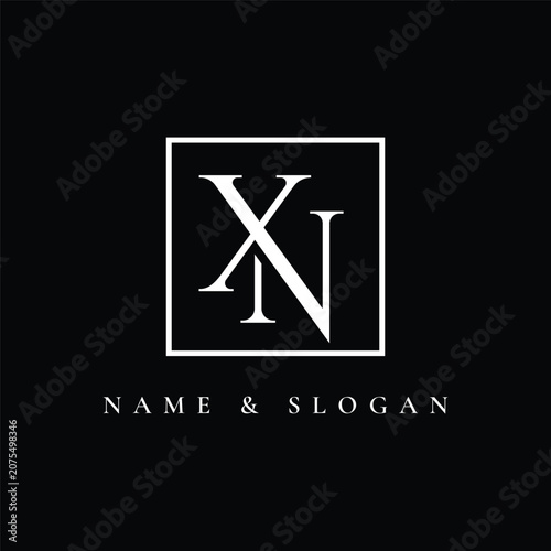 Luxury XN Monogram Logo Lettermark Minimal Elegant Vector Design Template