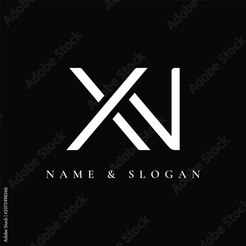 Luxury XN Monogram Logo Lettermark Minimal Elegant Vector Design Template