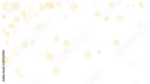 A soft, abstract background featuring glowing yellow bokeh lights on a transparendt backgroundd. Isolated, vector