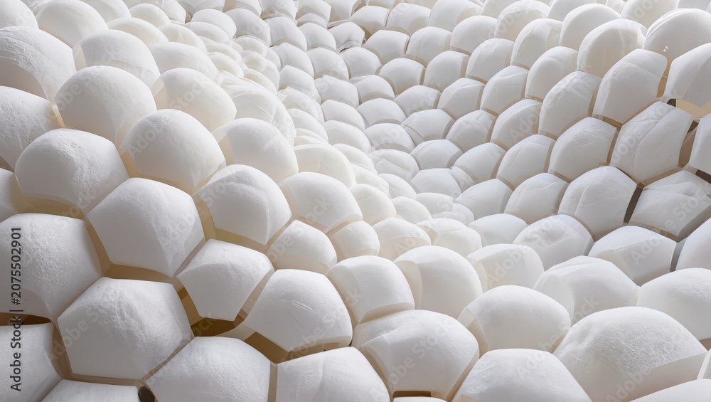 Obraz premium Abstract White Voronoi Geometric Relief Texture Background
