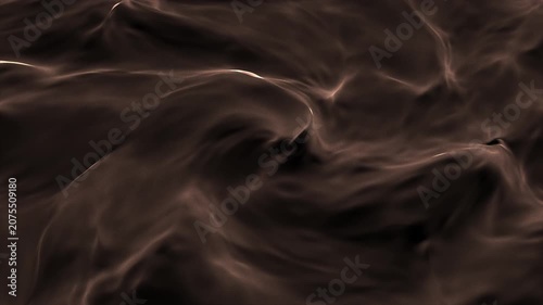 Warm brown smoke wisps swirl gracefully across a dark background, creating a mysterious and cinematic abstract scene