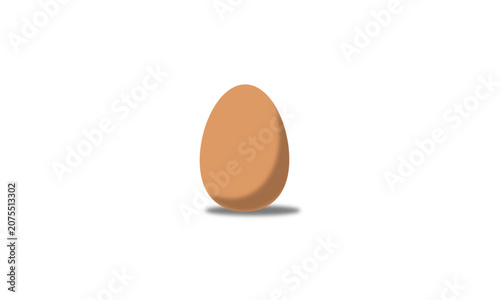 Raw chicken egg vector illustration