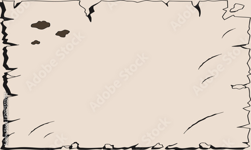 Vintage Aged Parchment Paper with a Worn Texture and Cracks Featuring Antique, Old, Historical with Document and Historical