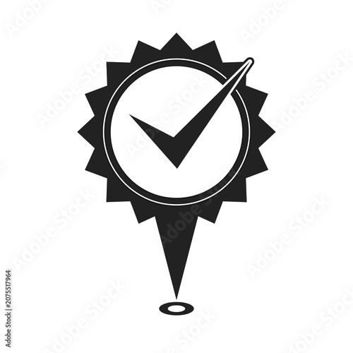 black warranty location pin icon