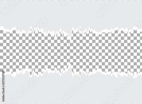 Slika na platnu ripped white paper sheets png isolated on transparent background