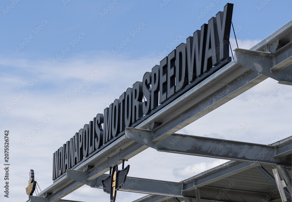 Obraz premium Indianapolis Motor Speedway Gate One entrance. Hosting the Indy 500 and Brickyard, IMS is The Racing Capital of the World.