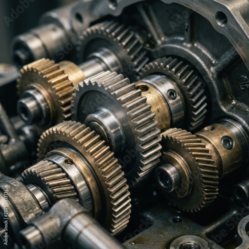 Industrial Gear System and Interlocking Metal Cogs for Mechanical Engineering and Automotive Transmission Concepts, High Precision Machinery Detail for Modern Manufacturing and Tech