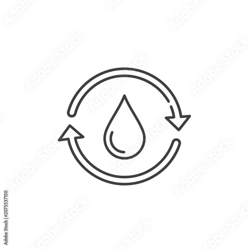 Water Recycling Icon – Symbol of Sustainability and Conservation