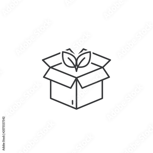 Eco Packaging Icon – Symbol of Sustainability and Green Materials
