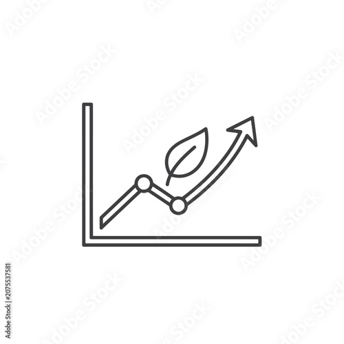 Eco Growth Icon – Symbol of Sustainable Development and Progress