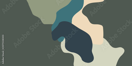 Quadro su tela Abstract multicolor shapes background illustration