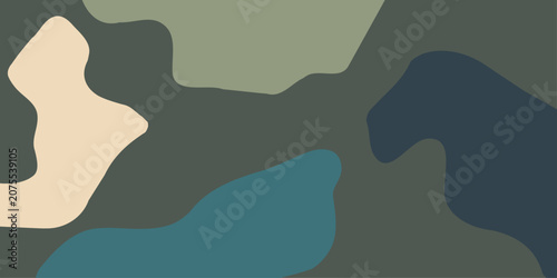 Cuadro en lienzo Abstract multicolor shapes background illustration