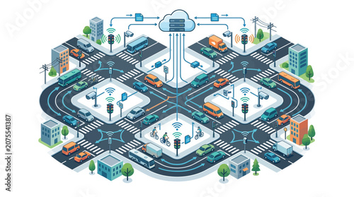 Smart City Traffic System: Connected Cars, IoT, and Cloud Data Flow