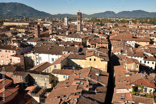 Toits à Lucca. Italie	
