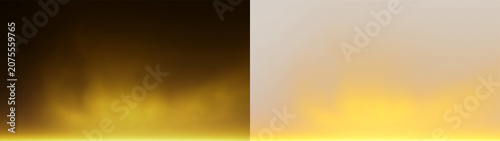 Photos Bright yellow light on a transparent background showing soft blending of colors