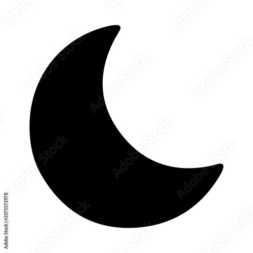 Fotografie Crescent moon icon for night mode toggle and sleep interface