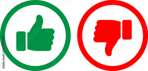 Bild auf Leinwand Two_circular_icons_approval_disa