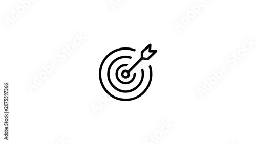 Target dartboard accuracy icon illustration