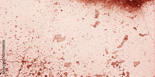 Abstract Red Grunge Wall Texture Background with Aged Painted Surface Pattern for Vintage Wallpaper Design and Rough Distressed Backdrop