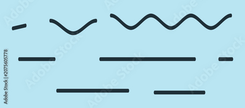 Collection of various line styles including dash and wave graphic elements
