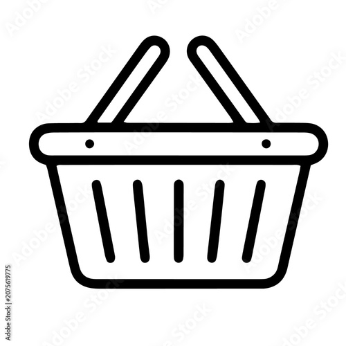 Outline shopping basket icon for retail and ecommerce with shopping ecommerce purchase shoppingcart business