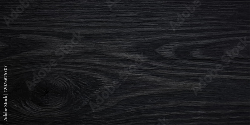 Tableau sur toile Dark Black Wood Texture Background with Grunge Natural Wooden Surface Pattern, B