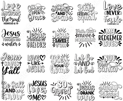 Bible Verse Coloring Page Bundle for Adults. Holy Bible Quote Mandala Design.