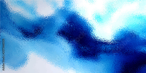 Obraz na płótnie Abstract digital painting featuring vibrant shades of blue, white, and deep indi