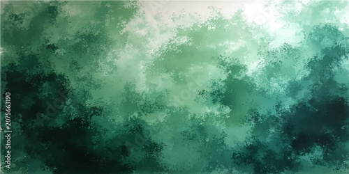 Valokuva Abstract emerald green watercolor brushstroke texture, capturing dynamic movement organic form, evokes nature, tranquility, contemplative mood