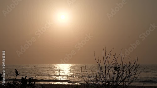 Sunset over the beautiful sea
