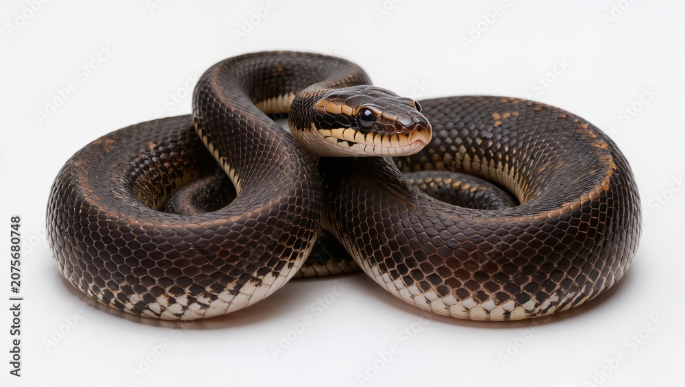 Naklejka premium Python Isolated on White Background