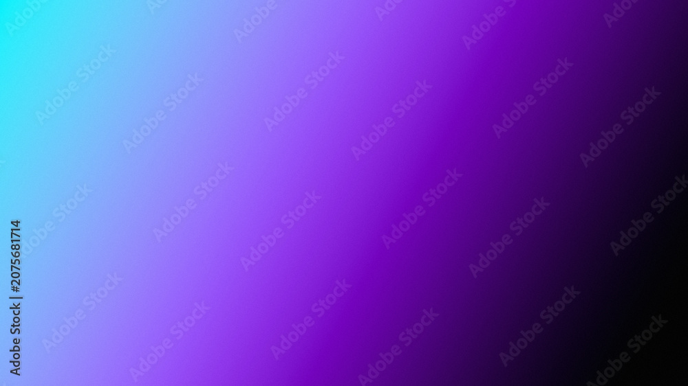 Fototapeta premium Vibrant abstract gradient background featuring a smooth transition from bright cyan to deep purple and solid black color tones