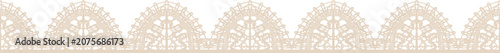 seamless line lace border vector