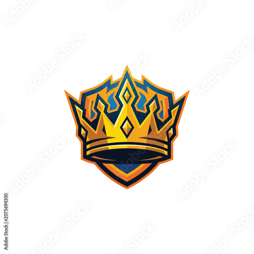Golden Crown Royal Symbol Icon.