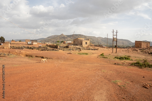 Fotografie Village on the outskirts of Asmara, Eritrea