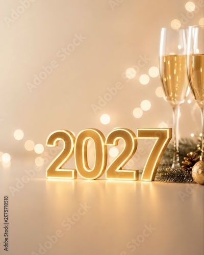 golden 3D numbers for 