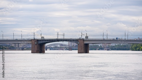  Saint Petersburg, Russia, June 27, 2026. Reinforced concrete Alexander Nevsky Bridge.                              