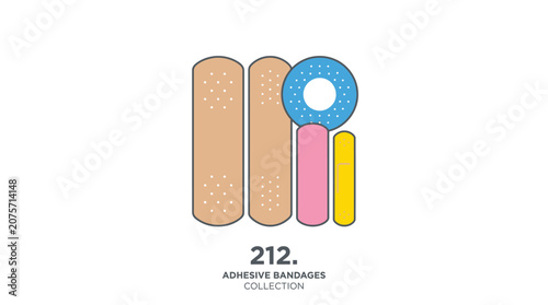 Creative Adhesive Bandages Collection, First Aid, Healthcare, Medical Supplies, Wound Care