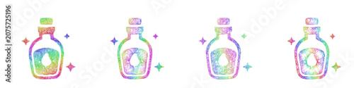Photos Rainbow sketch mana recharge icon design set