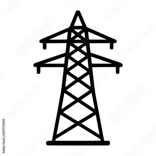 Power Line Tower Silhouette