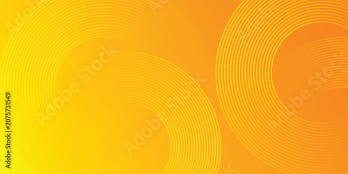 Abstract yellow background with glowing diagonal rounded lines. Modern yellow gradient geometric shape design element. Futuristic concept.
