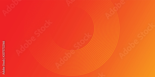 Abstract orange background with circles. geometric shapes background.