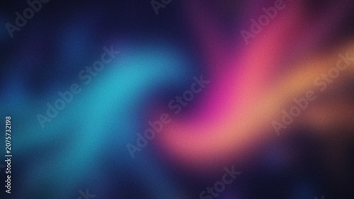 Cuadro en lienzo Abstract swirling nebula colors in deep space with soft bokeh and gradient light