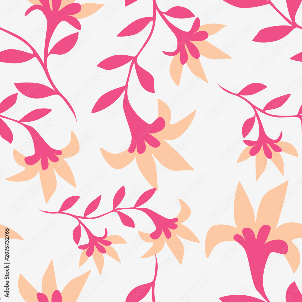 Obraz premium Beautiful floral pattern in small flowers. Small repeat floral flower seamless pattern background. Ditsy print. Floral seamless background. Elegant flower template for decor, wallpaper